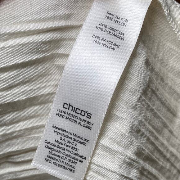 Chico's - Cream Textured Half Sleeve Jacket - Size 0 - Picture 13 of 15